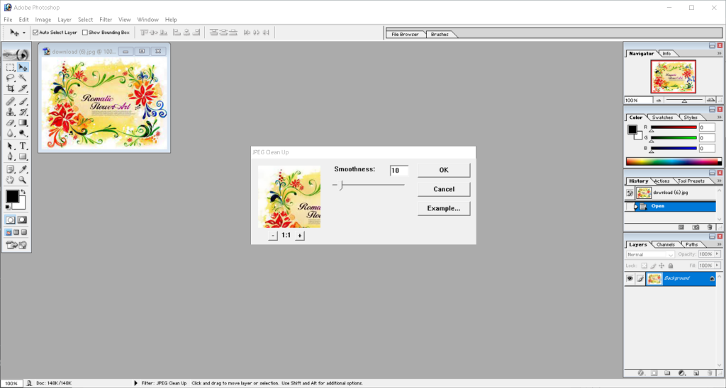 JPEG Noise Filter Plugin for Adobe Photoshop 7.0