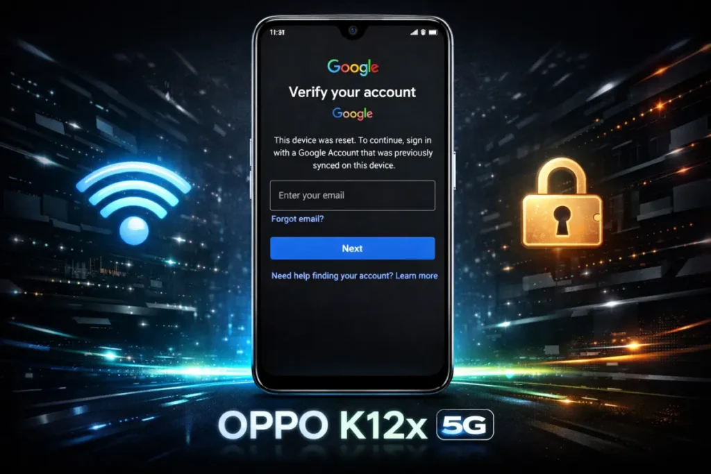 FRP Unlock Oppo K12x 5G (CPH2667) – Hard Reset & WiFi Trick 2026 2 FRP Unlock Oppo K12x 5G (CPH2667)